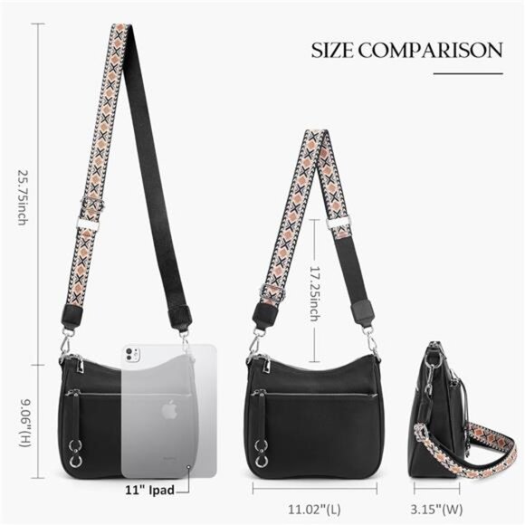 Genuine Leather Purse for Women Soft Crossbody Purse Hobo Bag Women's - Picture 6 of 7